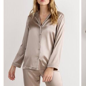 Intimissimi 2023-24 collection Mannish-Cut pj Jacket in Silk Satin - woman